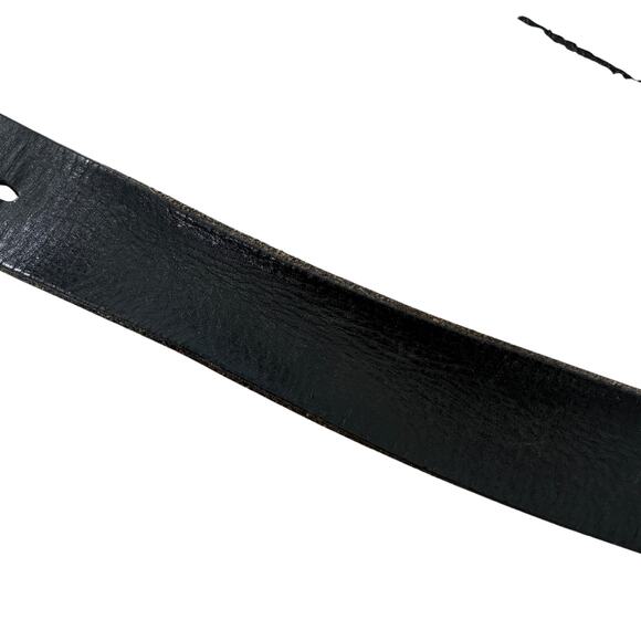 Fossil Men’s Black Genuine Leather Belt Sz 40 Classic Silver Tone Buckle - Picture 7 of 7